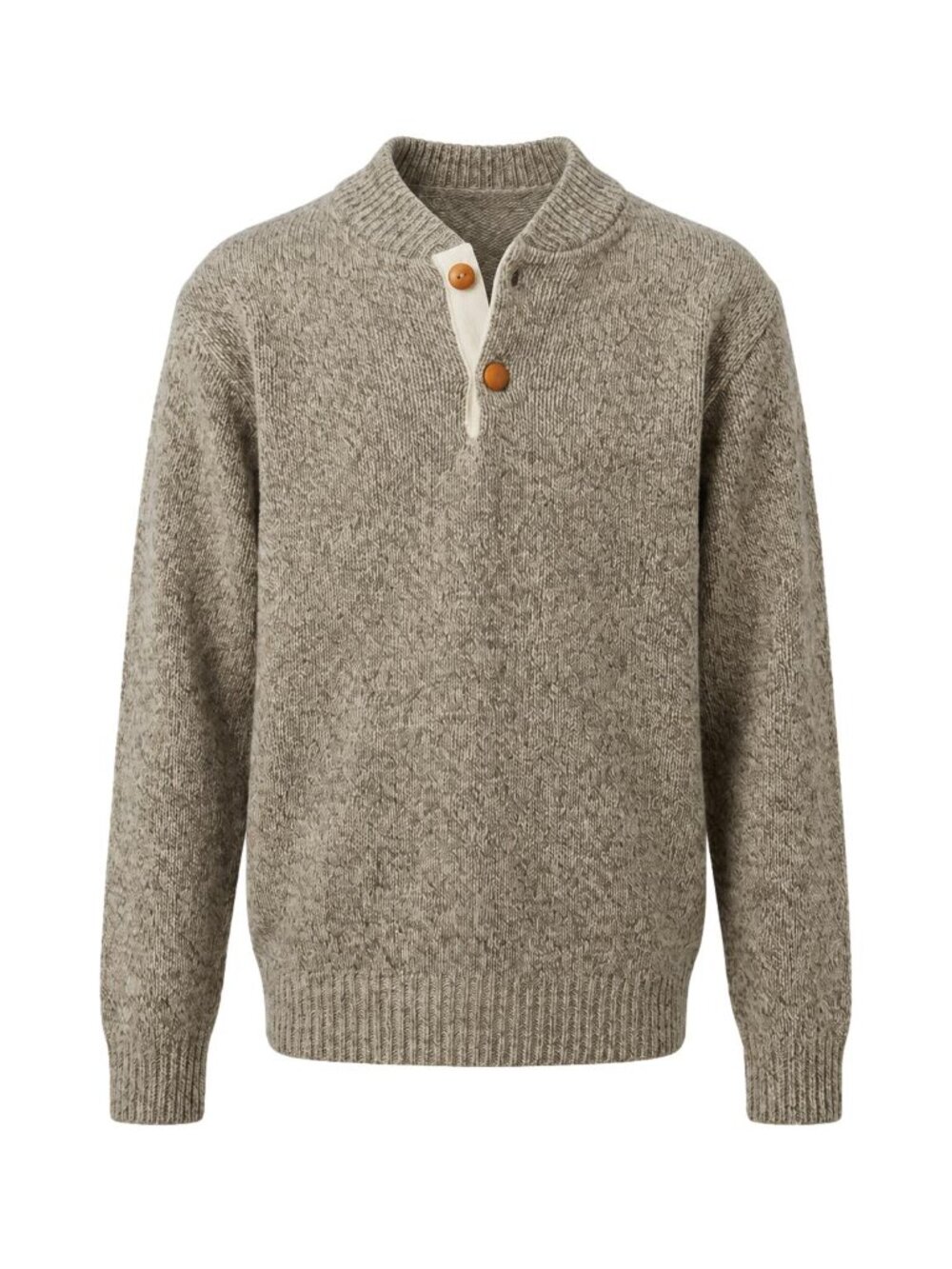 London Fog Outdoors Unlimited Vintage 90s Wool Blend Henley Fisherman Sweater L